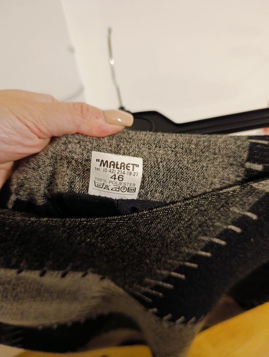 Spódnica zimowa w kratę r.44