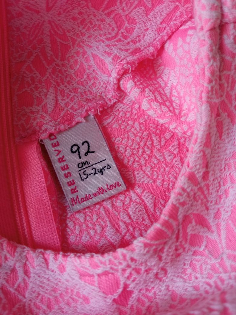Sukienka róż Reserved r. 92
