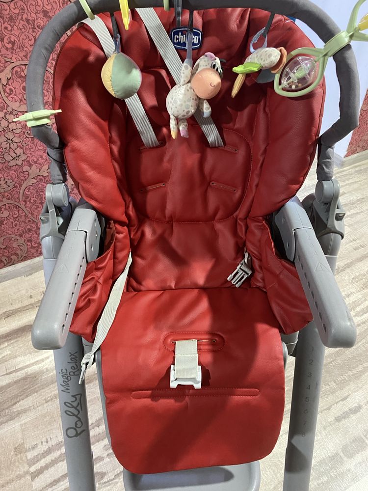 Стільчик для годування Chicco Polly Magic Relax Red