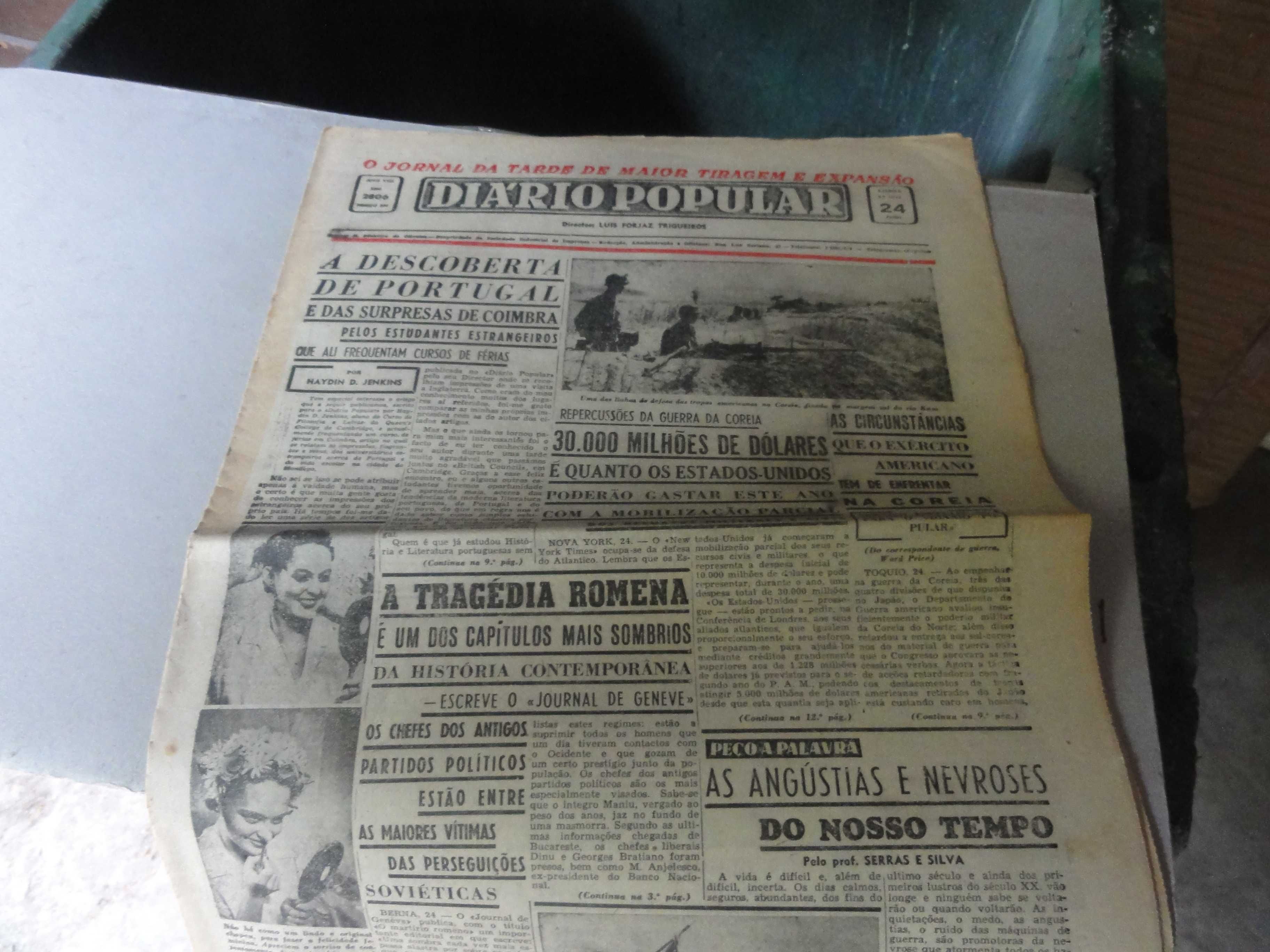 11 jornais Diario Lisboa e Popular:Anos 40 e 50: