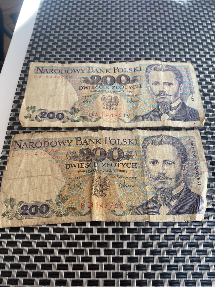 Banknot 200 zł rok 1986 2 szt