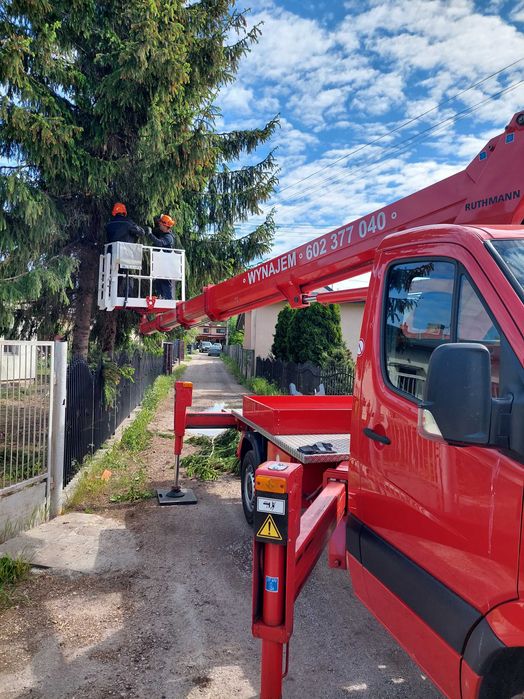 Wynajem podnośnik koszowy 22m,zwyżka, Warszawa//zielonausługa.pl//