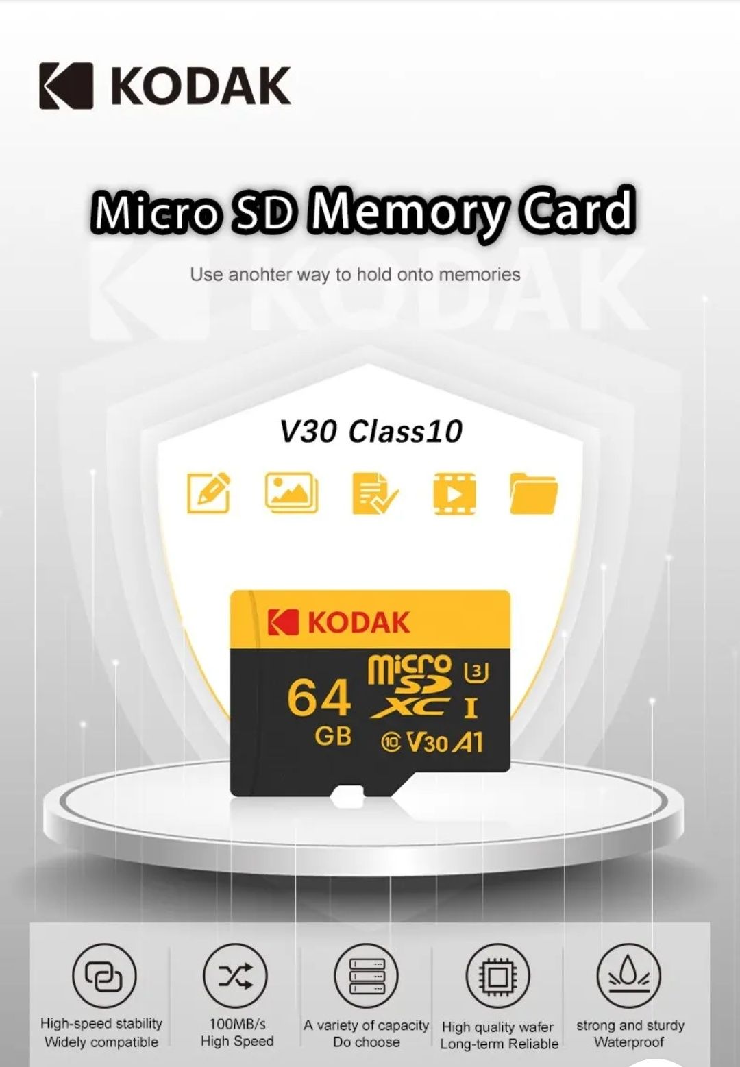 Карта памяті Micro SD KODAK 64 ГБ
