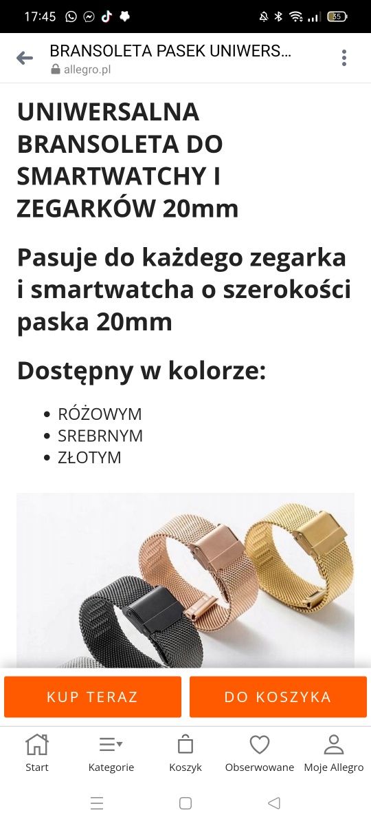 Bransoletki smartwatch