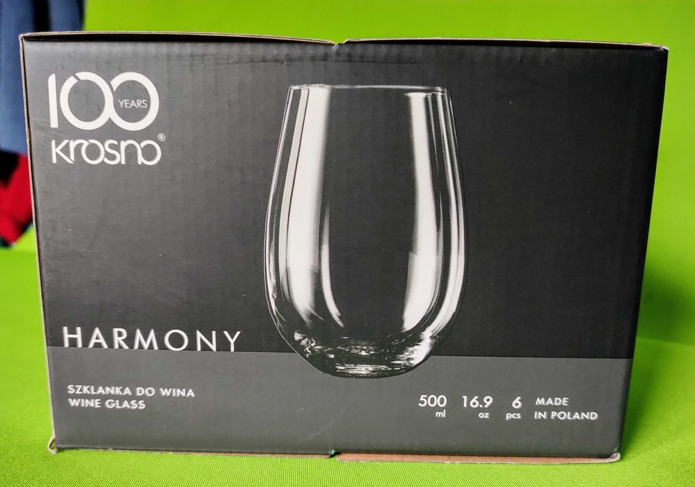Kieliszki Szklanki Krosno Do Wina i Wody Harmony 500ml