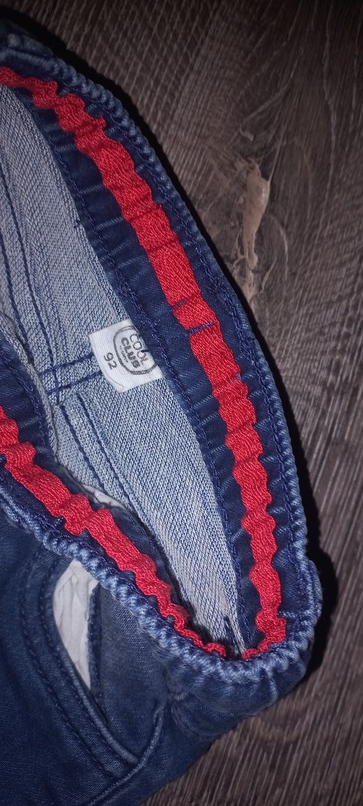 Spodnie jeans miękkie roz 92