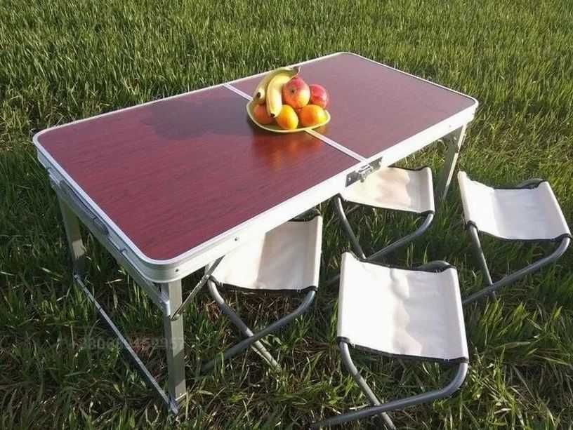 Розкладний столик для пікніка з стільцями стіл валіза туристичний