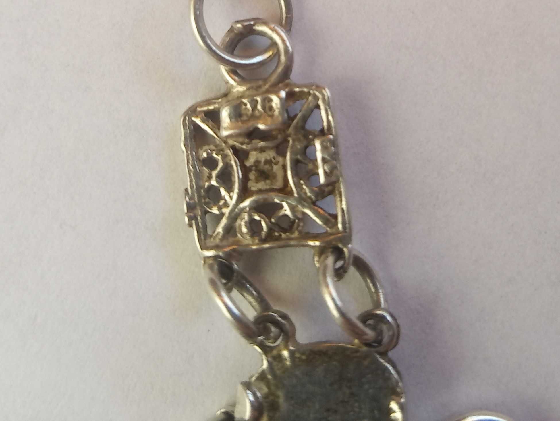 stara bransoletka srebrna pr.925 kamień Lapis lazuli, Lazuryt