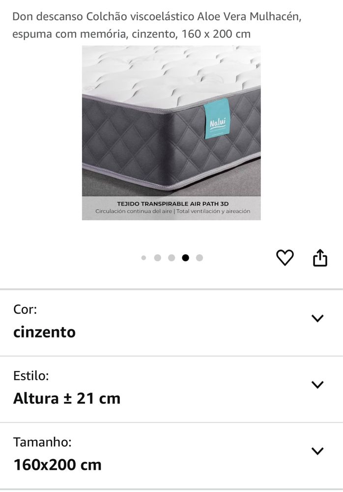 Colchao viscoelastico da Don Colchon