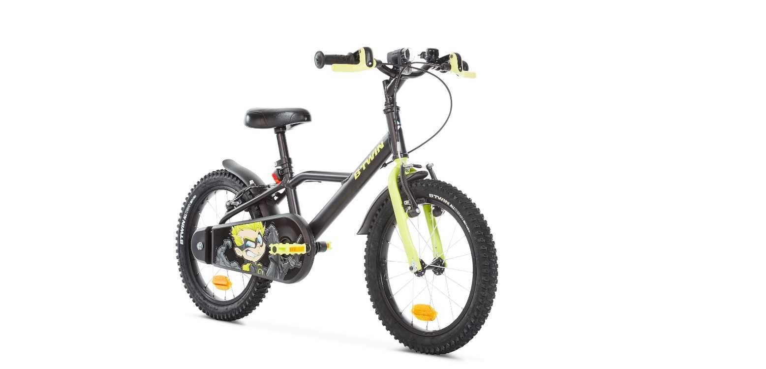Rower dziecięcy, rower dla dziecka Btwin 500 Dark Hero 16 cali