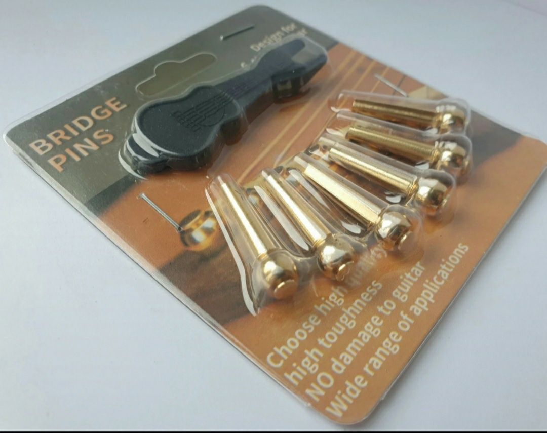 Piny do gitary akustycznej z mosiądzu bridge pins mostek gitarowy