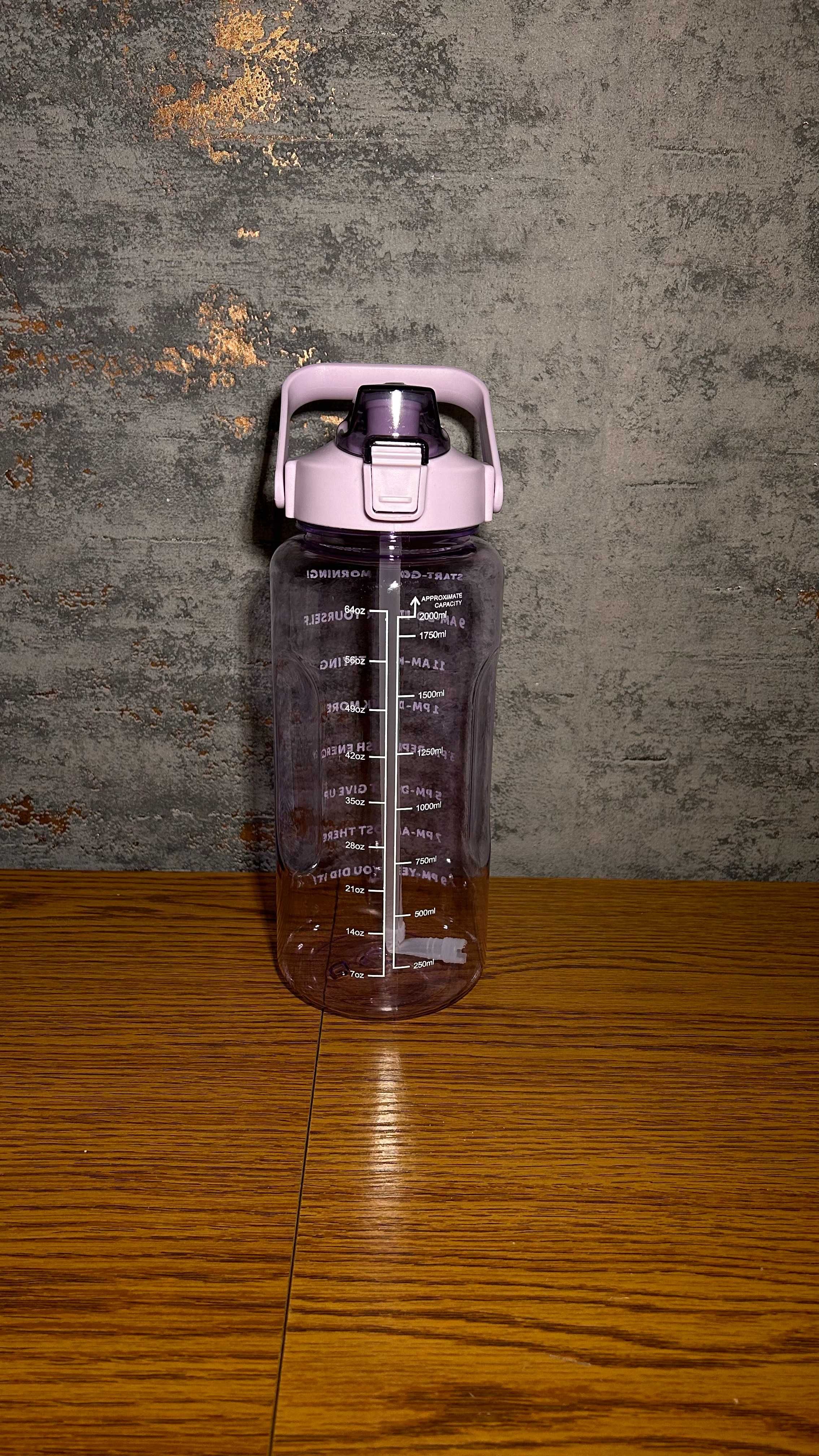 Butelka na wodę BIDON 2000ml 2L z motywatorem GRATIS naklejki 3D HIT