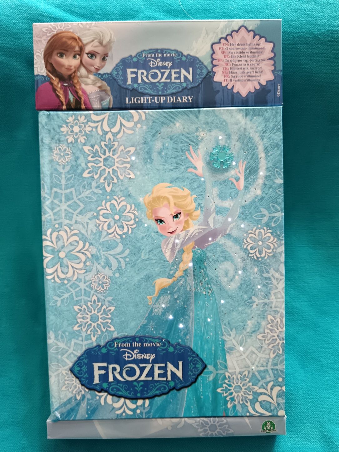 Kraina Lodu magiczny pamiętnik Elzy ze światełkami Frozen Disney