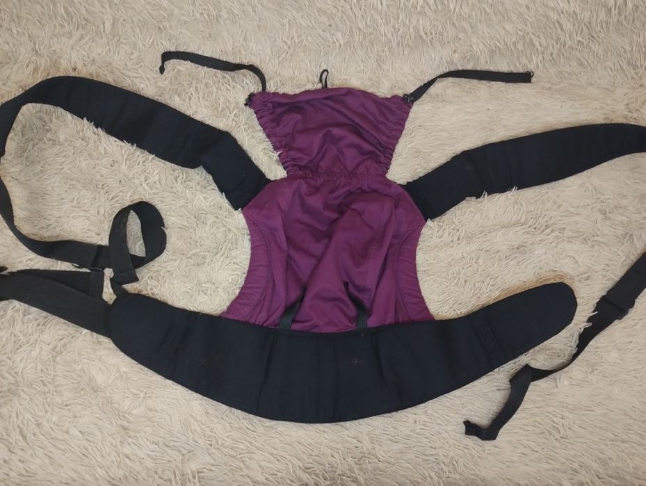 НОВЫЙ Эрго-рюкзак Teddy Slim!  Чёрный с Фиолетовым. М-позиция.