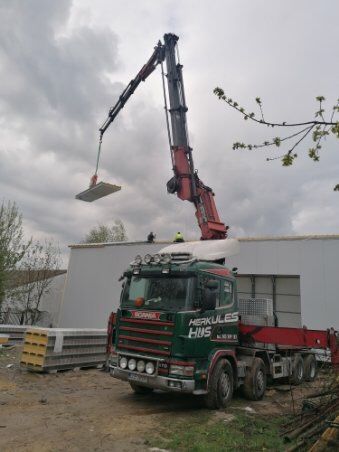 Dźwig,HDS, montaż hal, wiązary, stropy, transport maszyn HERKULES