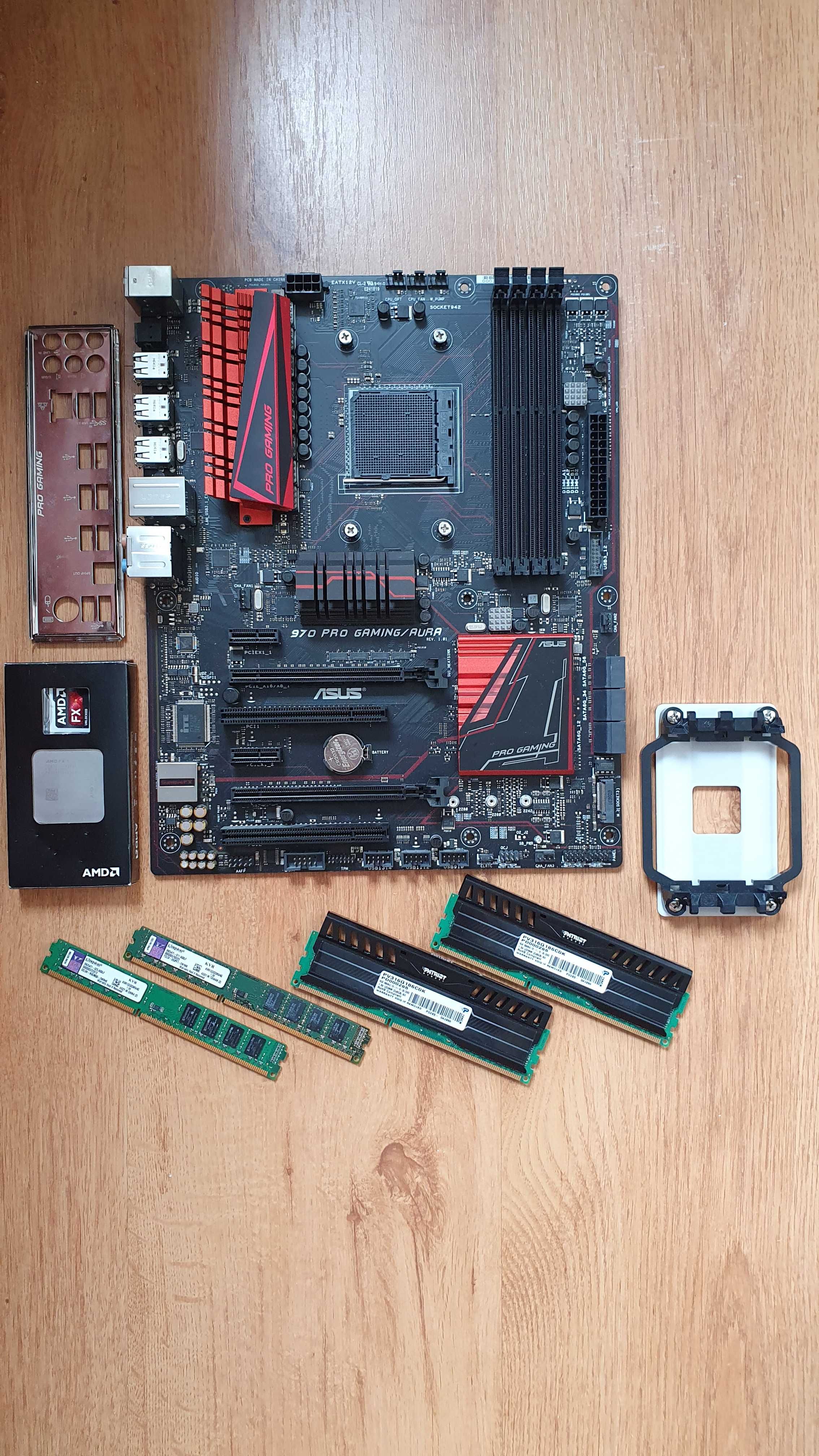 ASUS 970 PRO GAMING/AURA, AMD FX-8370, RAM (Patriot, Kingston)
