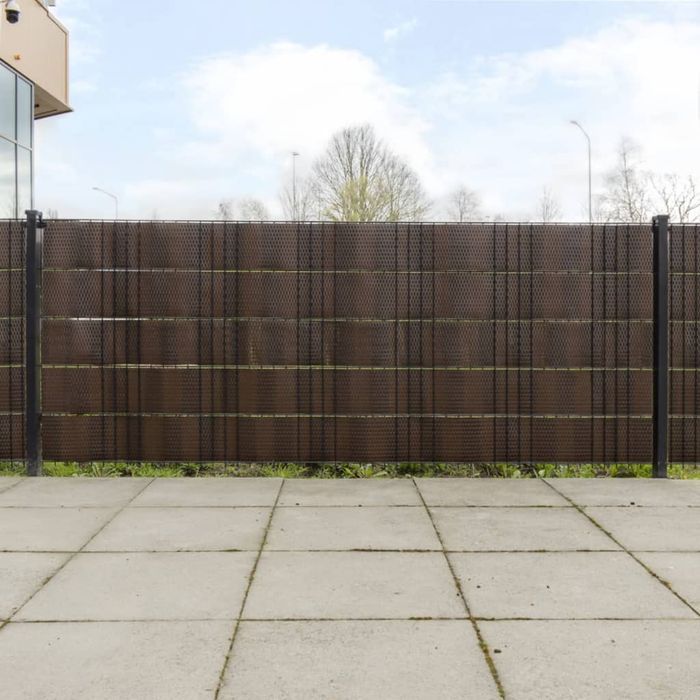 Vidaxl Parawany Balkonowe, 5 Szt., Brązowo-Czarne, 255X19Cm, Rattan Pe