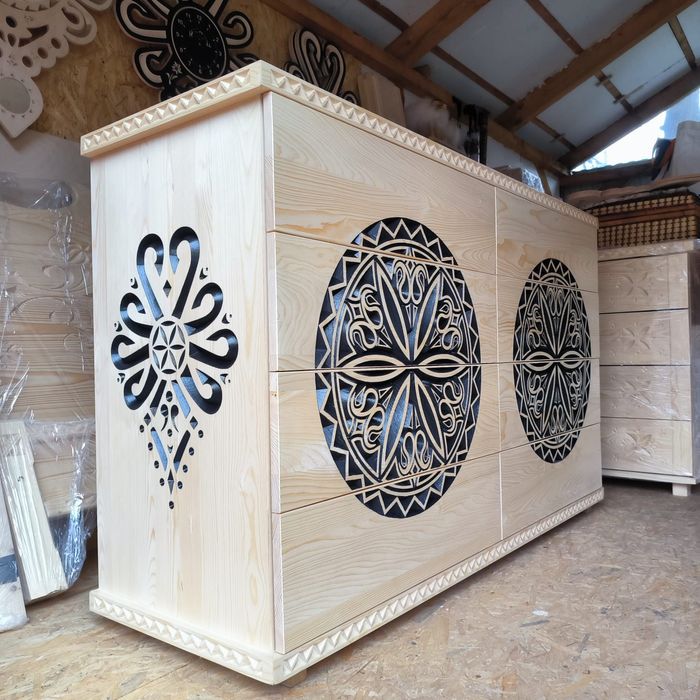 Najtaniej w interncie, Góralska komoda, 8 szuflad, Push to open, Styl