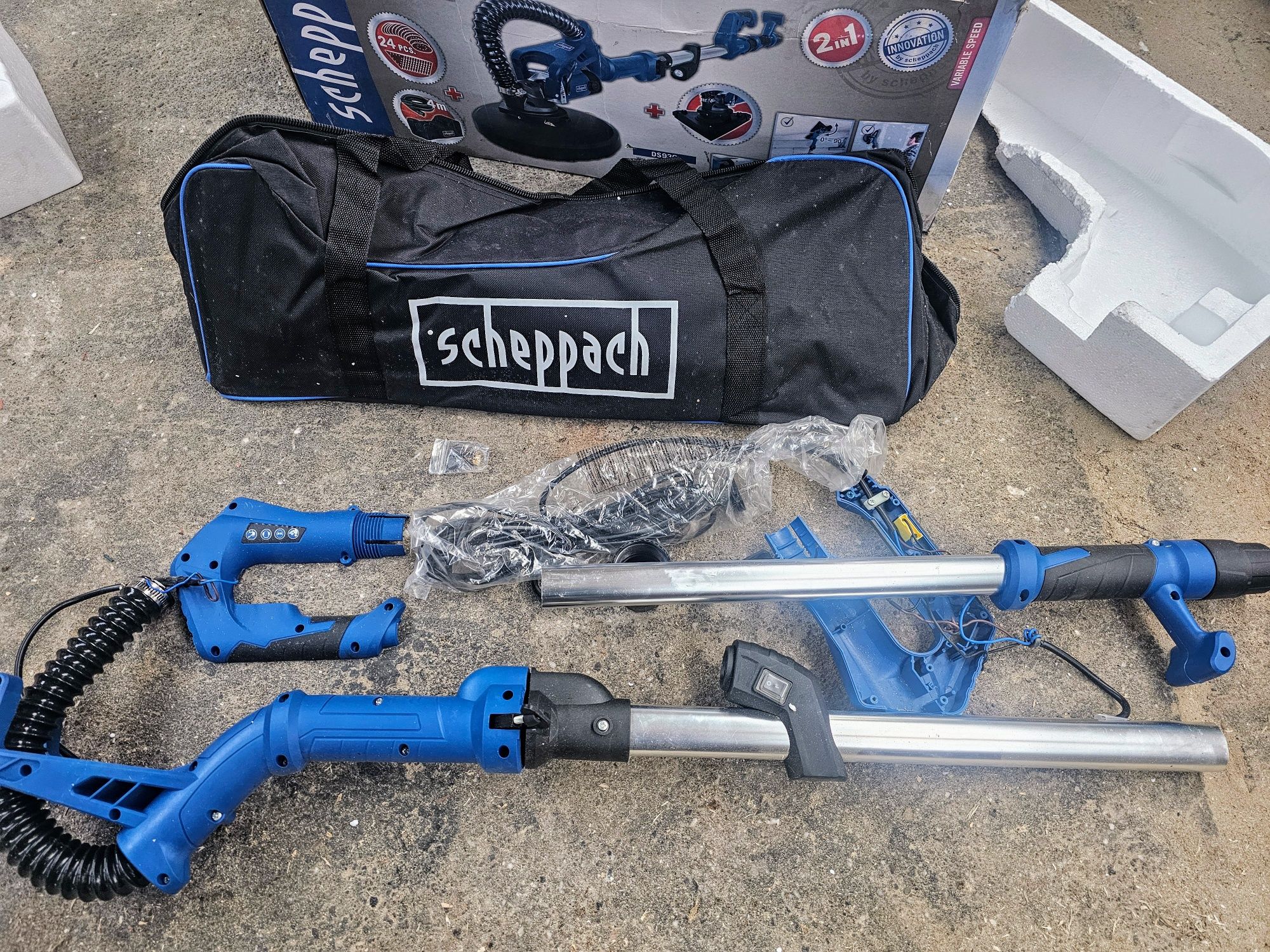 Scheppach DS 930 żyrafa szlifierka do ścian bez silnika
