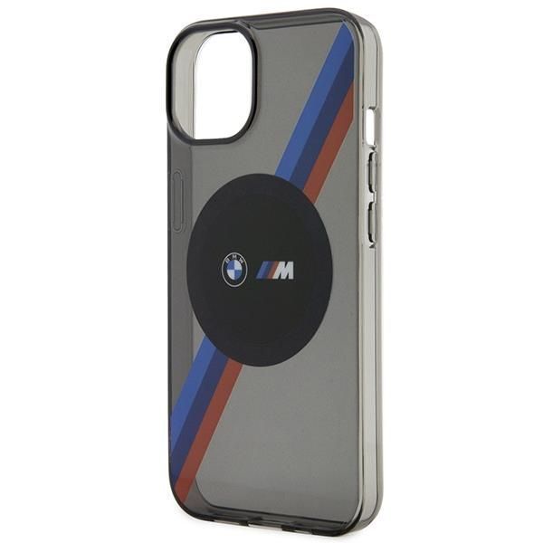 Etui Bmw Bmhmp14Shdtk Na Iphone 14 - Szare Tricolor Stripes Magsafe