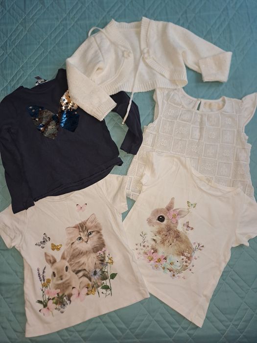 Zestaw ubrań roz.104 Króliczki kotki