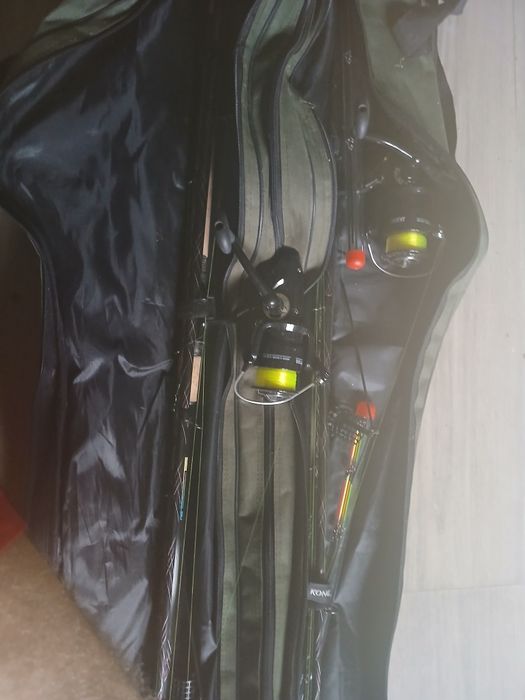 Dwie wędki feeder + pokrowiec