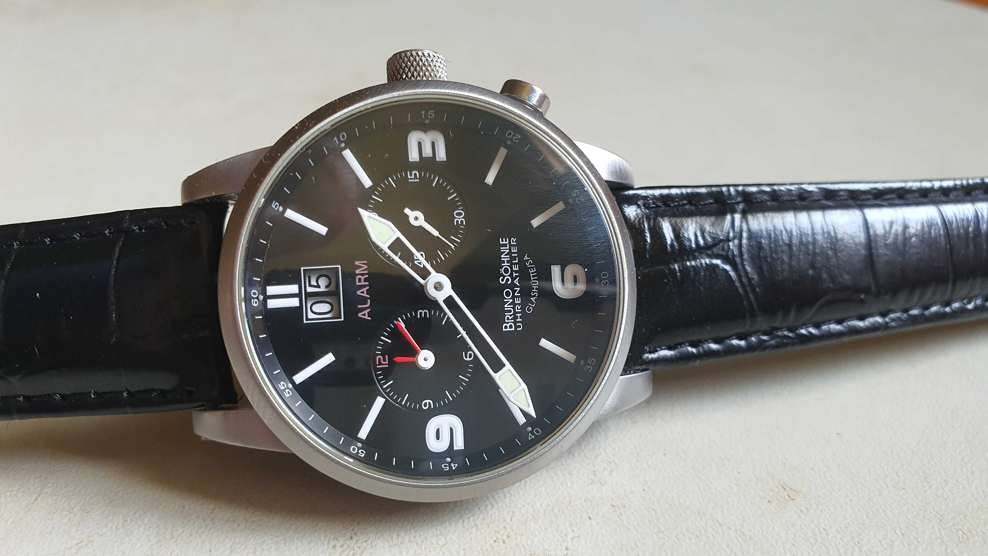 bruno sohnle - glashutte - alarm - zegarek