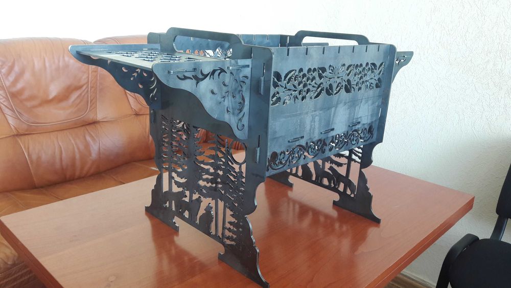 Мангал туристический. Мангал розкладний. Эксклюзивный мангал. Лазерна