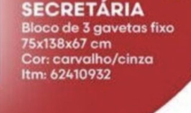 Secretaria nova sem uso, em carvalho