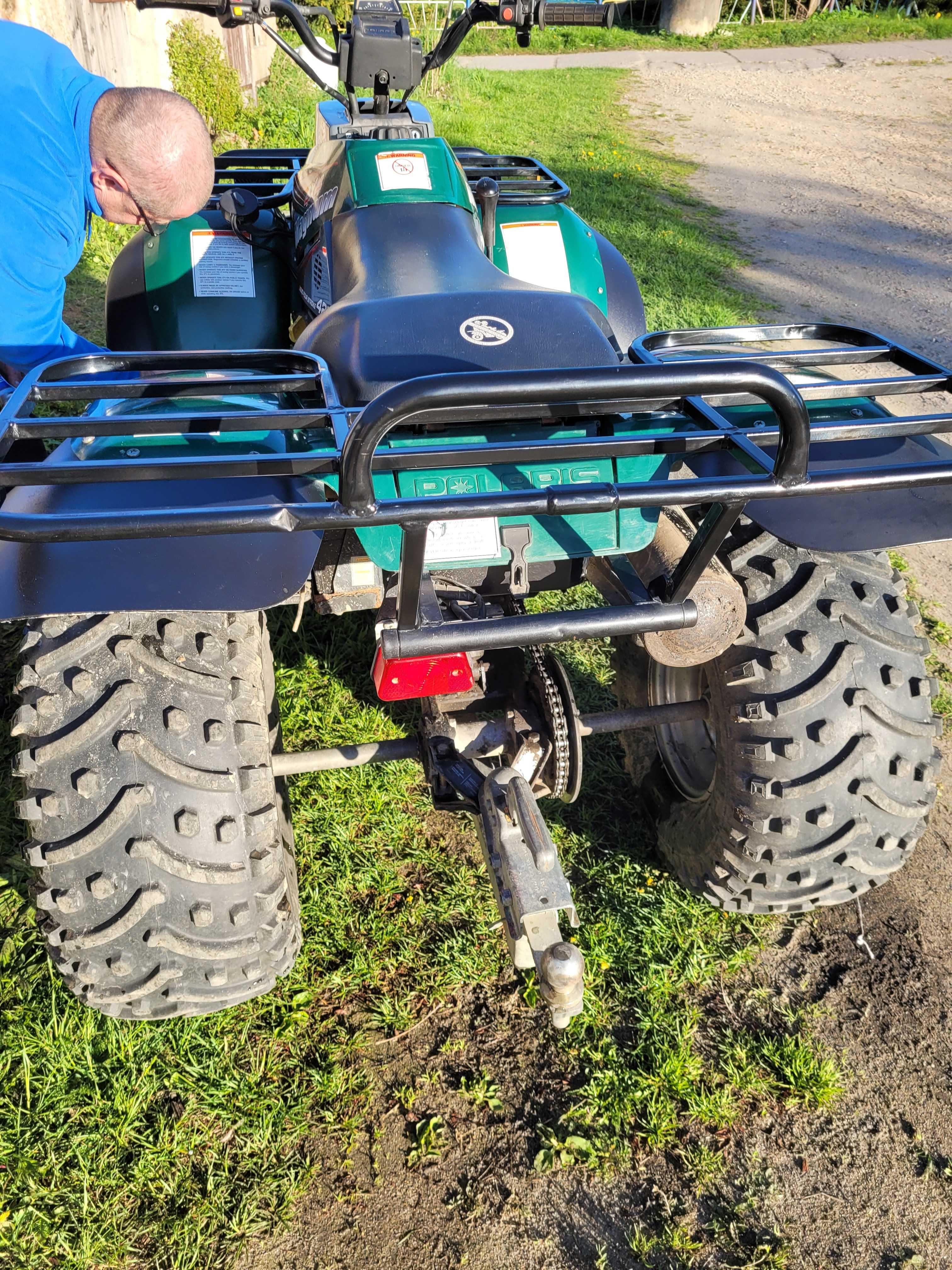 Quad Polaris Magnum 425 plus przyczepa i pług