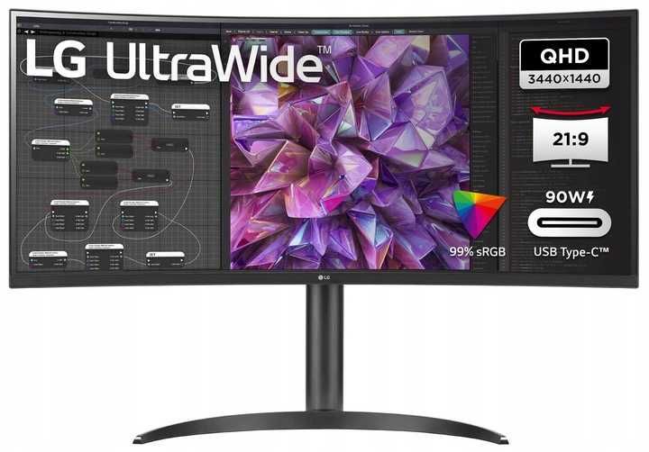 Monitor LED LG 34WQ75X-B 34 " 3440 x 1440 px IPS / PLS
