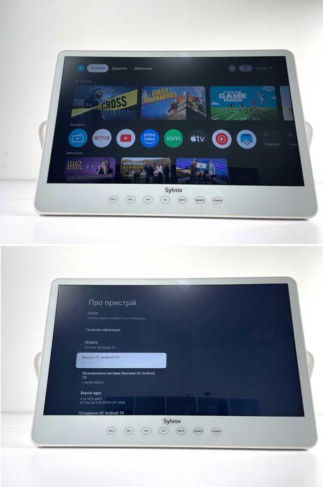 SYLVOX Портативний ТВ з Google TV, 15.6" екран та 10000мАг батарея