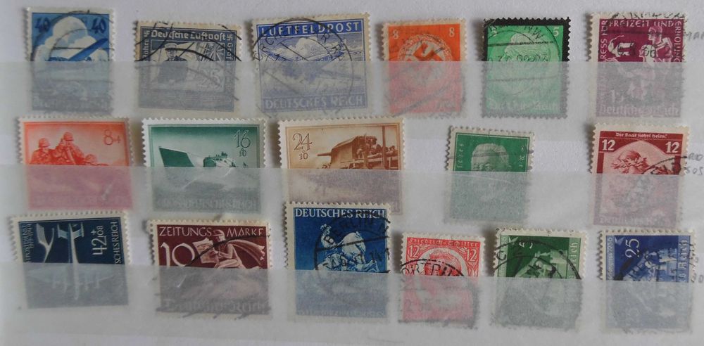 Selos Alemanha Nazi 1933/1945- Lote de selos NOVOS e Usados