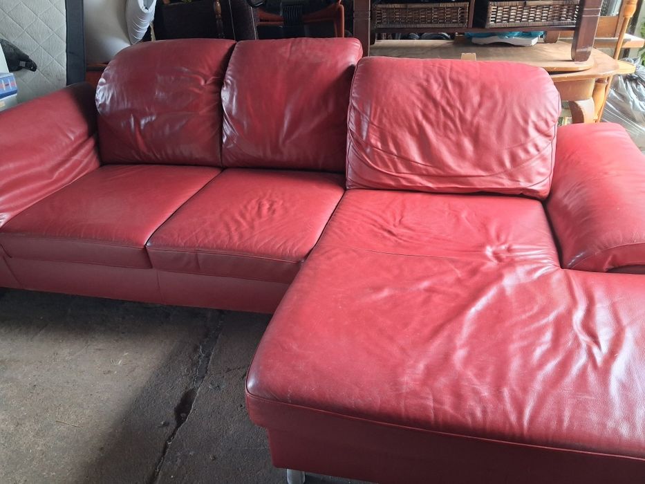 Narożnik skórzany bez funkcji spania