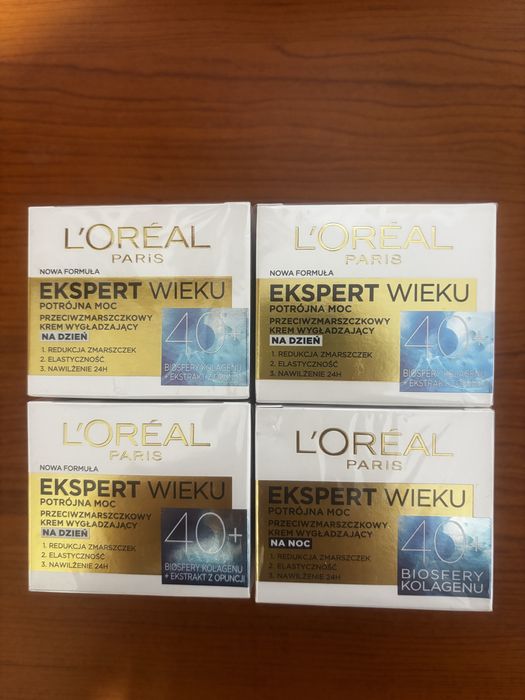 Zestaw 4 kremów L’Oreal Paris 40+ na dzień i na noc