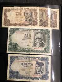 Notas espanholas pesetas