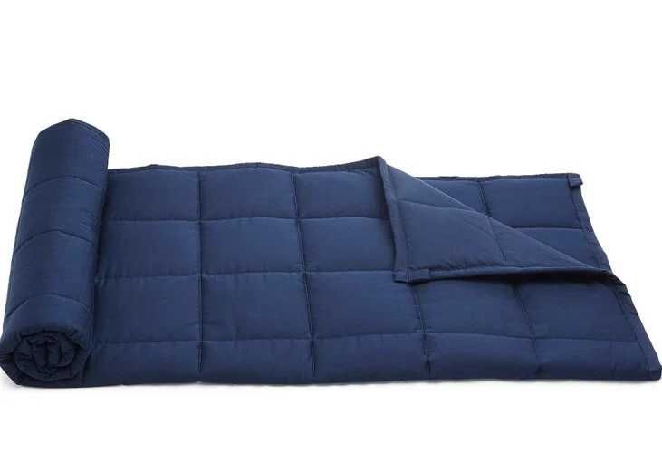 Kołdra obciążeniowy dziecięcy Amazon Basics 5 lbs (2,27 kg), granatowy