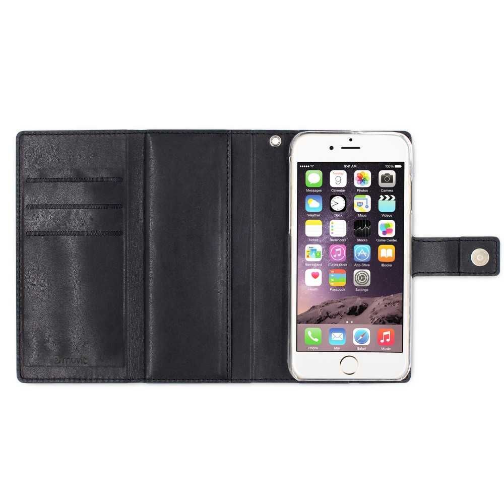 Etui z klapką magnetyczny portfel muvit do iPhone 7/8 czarny