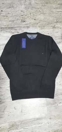 TH Tommy sweter męski bawełna czarny małe logo M premium