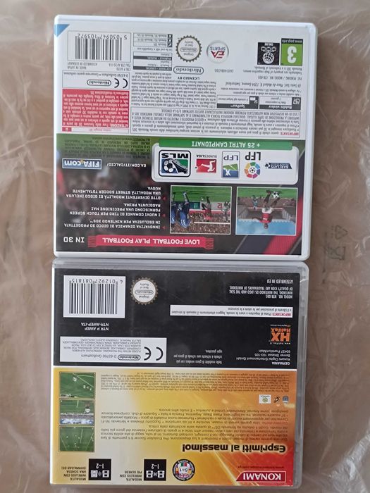 Jogos PES6 e FIFA12 para Nintendo DS