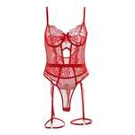 Body Vermelho com Ligas - NOVO Tam L