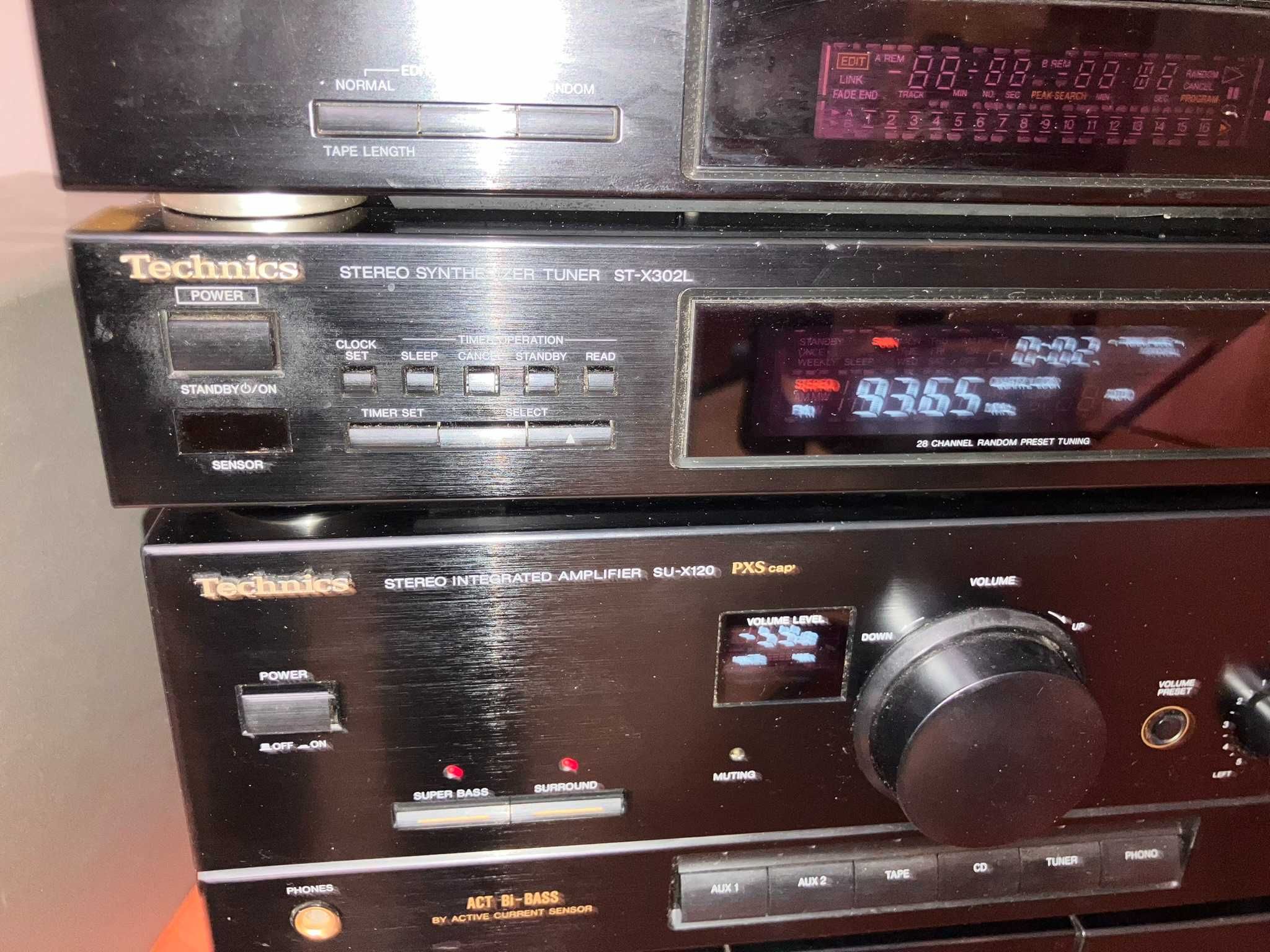 Technics; Wzmacniacz SU-x120 Deck RS-x120 Tuner ST-x302L CD SL-PJ28A