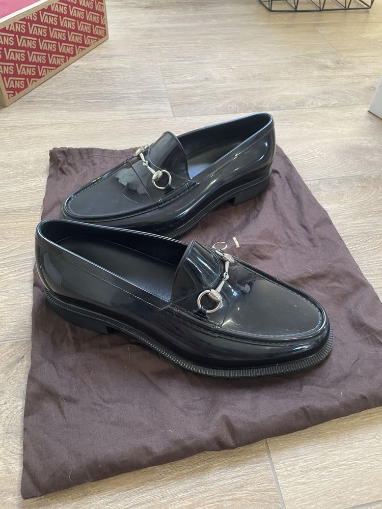 Gucci Mokasyny Loafersy Rubber Horsebit Streetwear High End (2018)