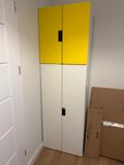 IKEA STUVA - szafa wysoka / front biały / zółty