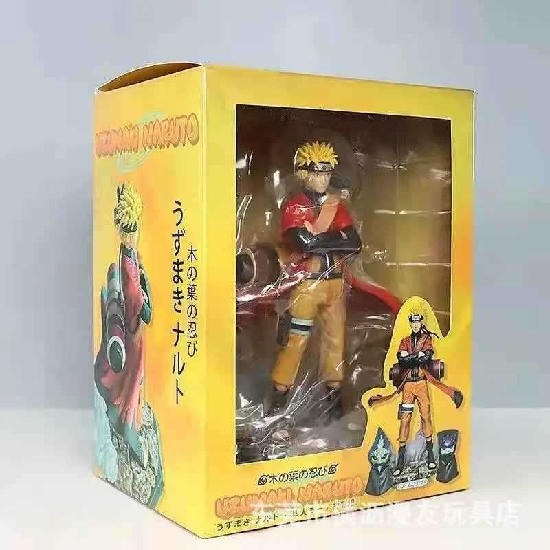 naturo Uzumaqui modo sábio 23cm com os sapos sabios