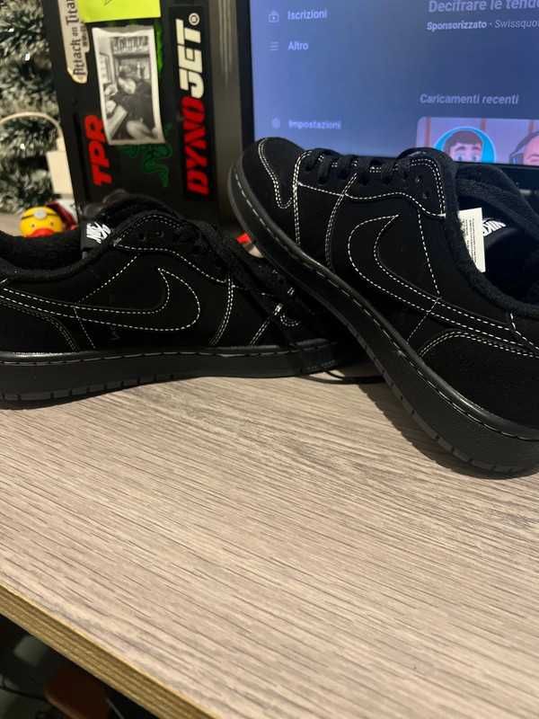 TravisScottxAirJordan1LowOG"Black/ r.45