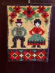 Zawieszka makata makatka kilim PRL