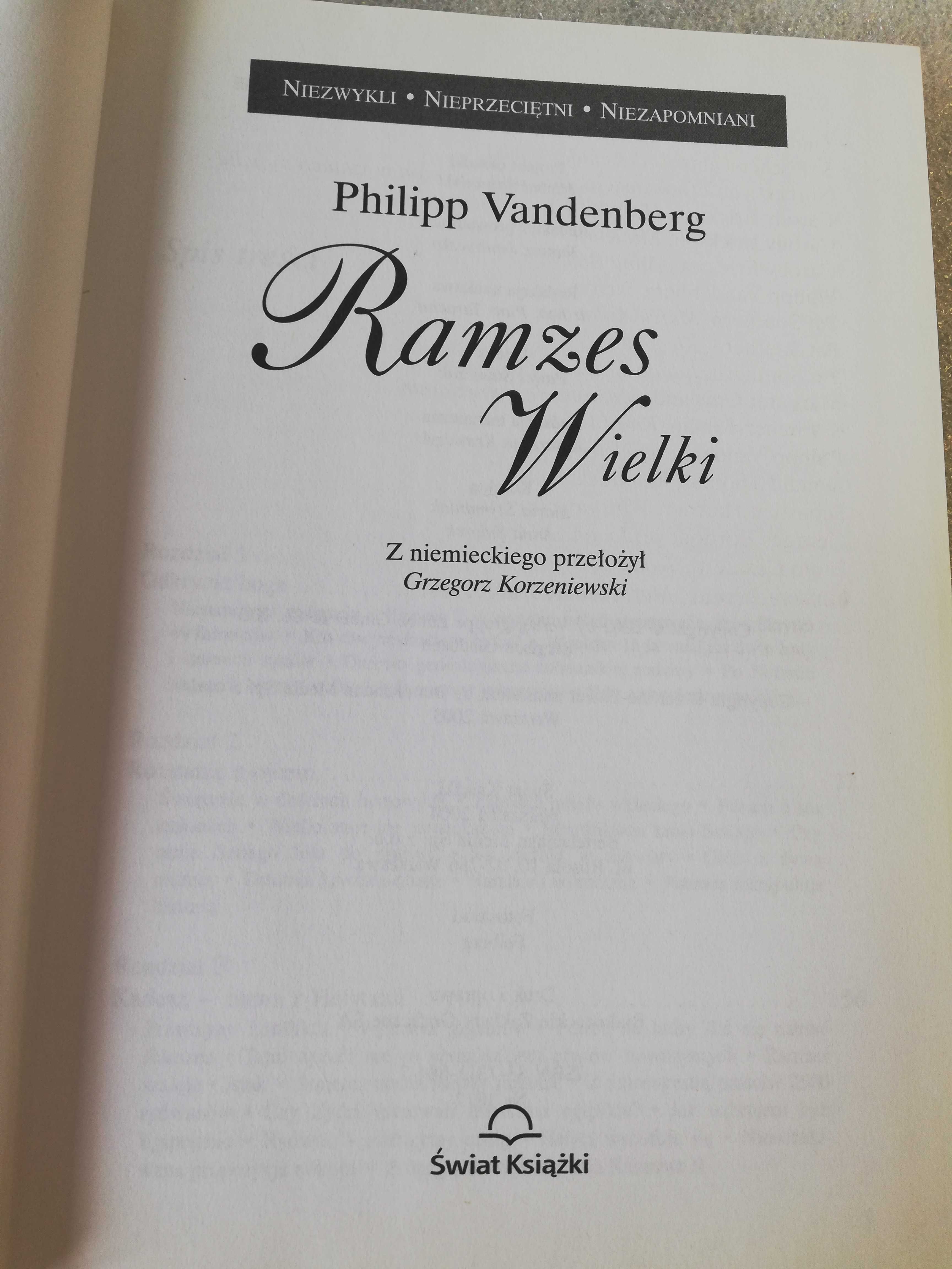 Ramzes Wielki - Philipp Vandenberg - Świat Książki 2004 rok