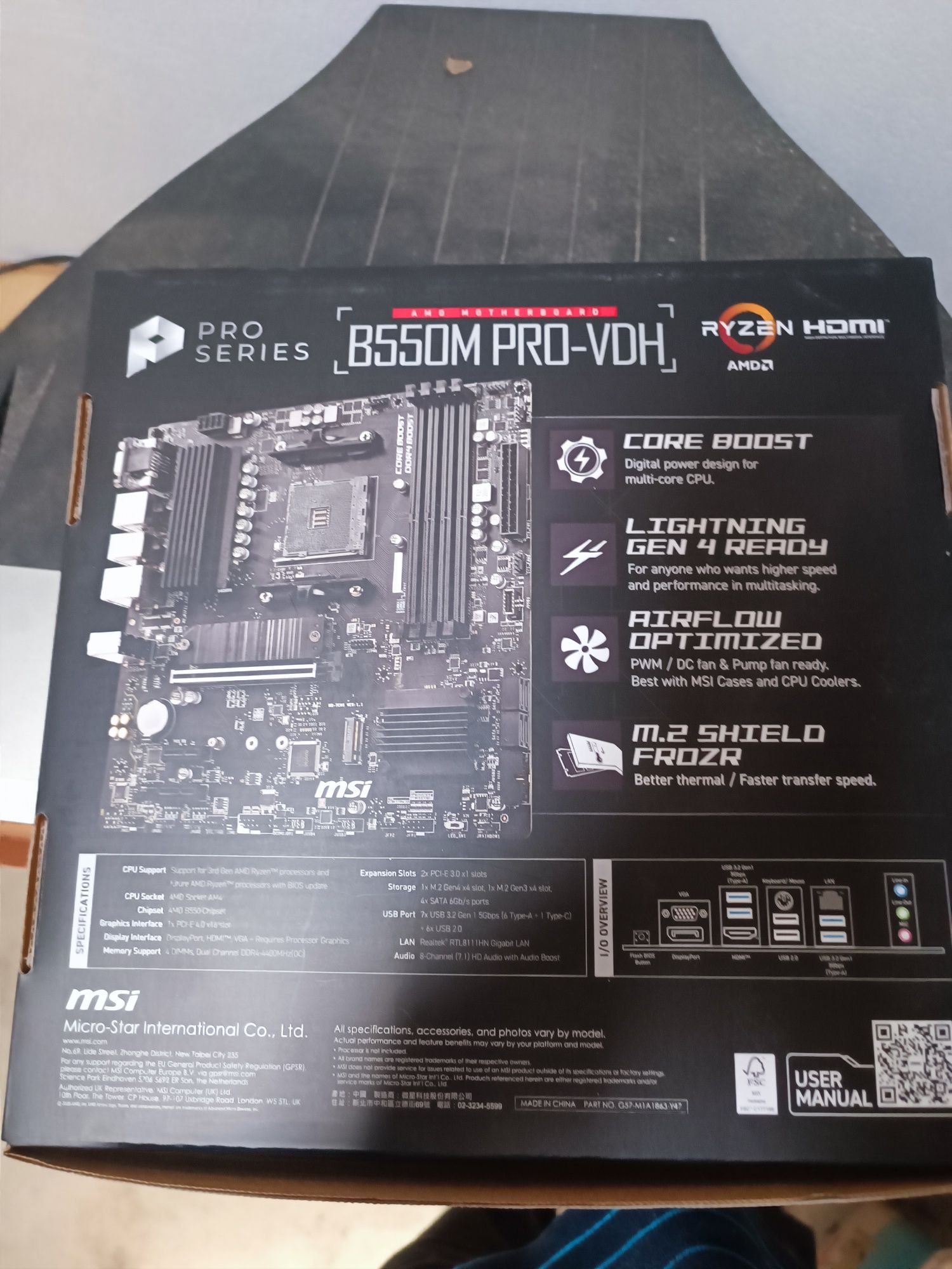 Placa mãe MSI B550M PRO VDH com problemas