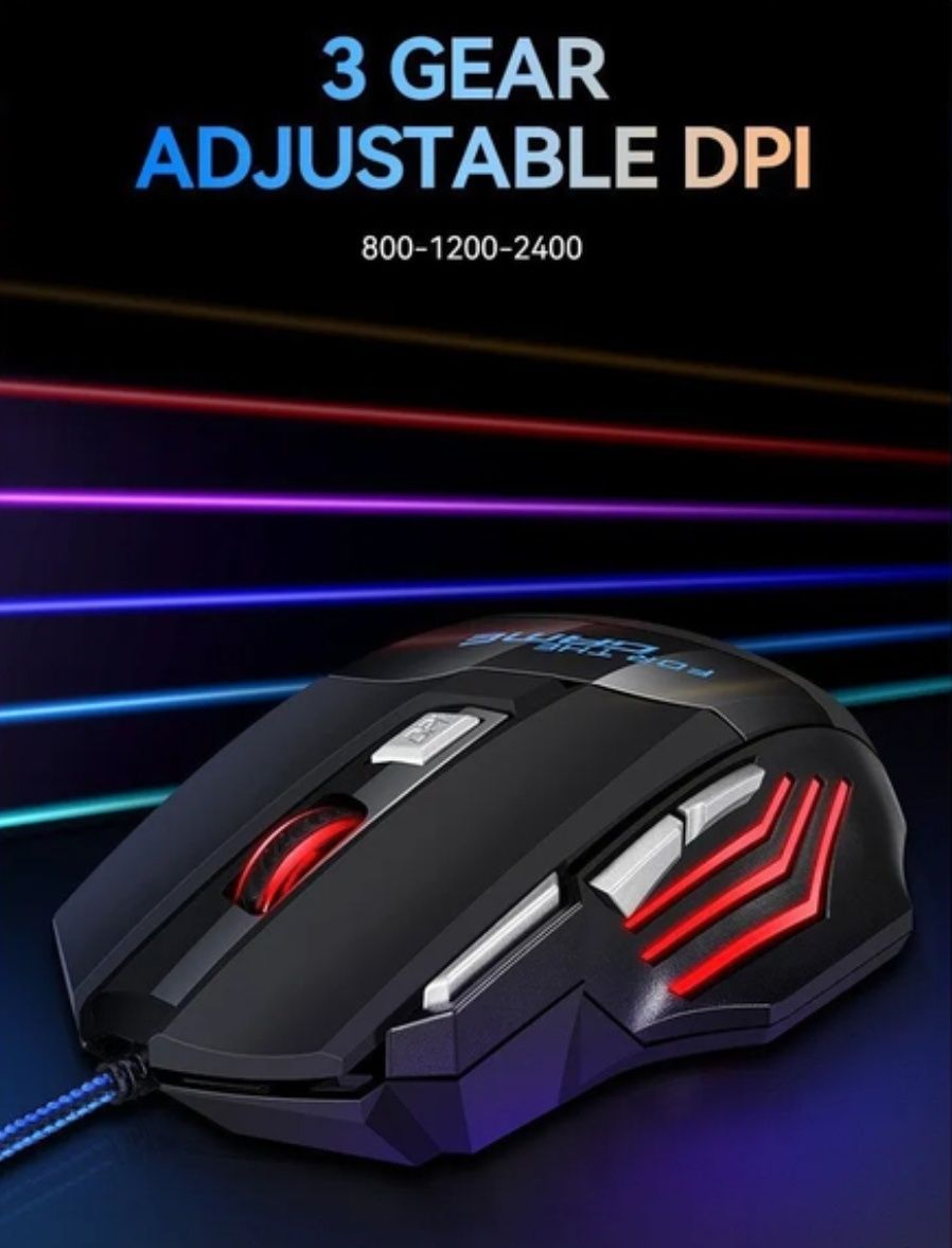 Мышка игровая S288 с RGB подсветкой 5500DPI
